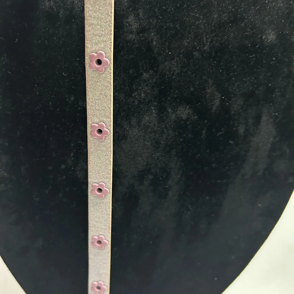 Glittery Pink Floral girl’s Belt